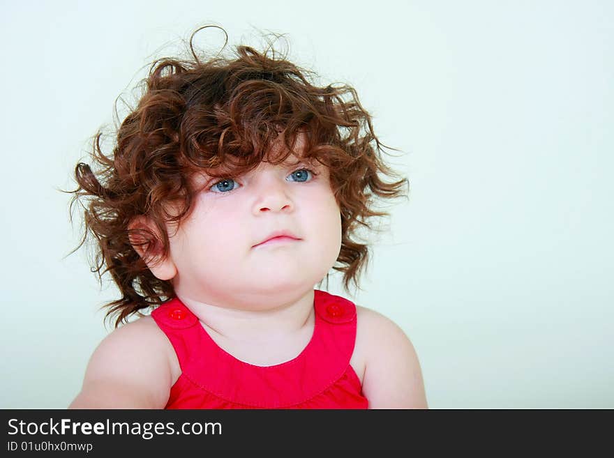 Portrait of cute toddler girl