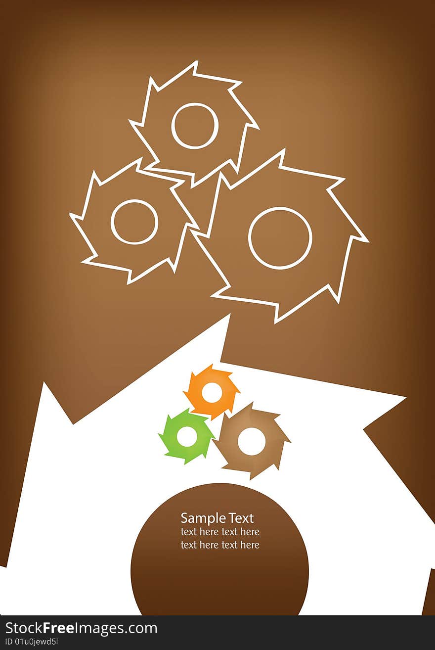 Brown business design, vector format