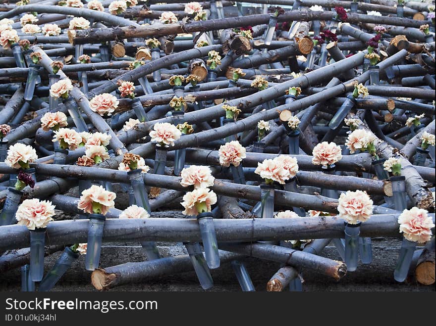 Artificial Spring. Carnations