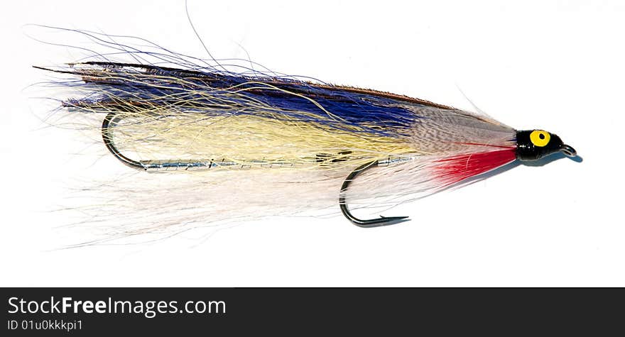 Here a closeup of a fishing lure. Here a closeup of a fishing lure