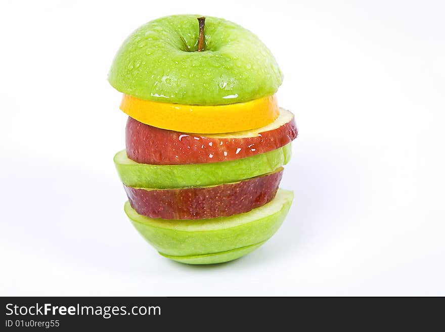 Slices of fruit that make up an apple. Slices of fruit that make up an apple