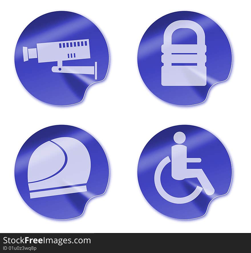 Camera Helmet Wheel Chair Icon