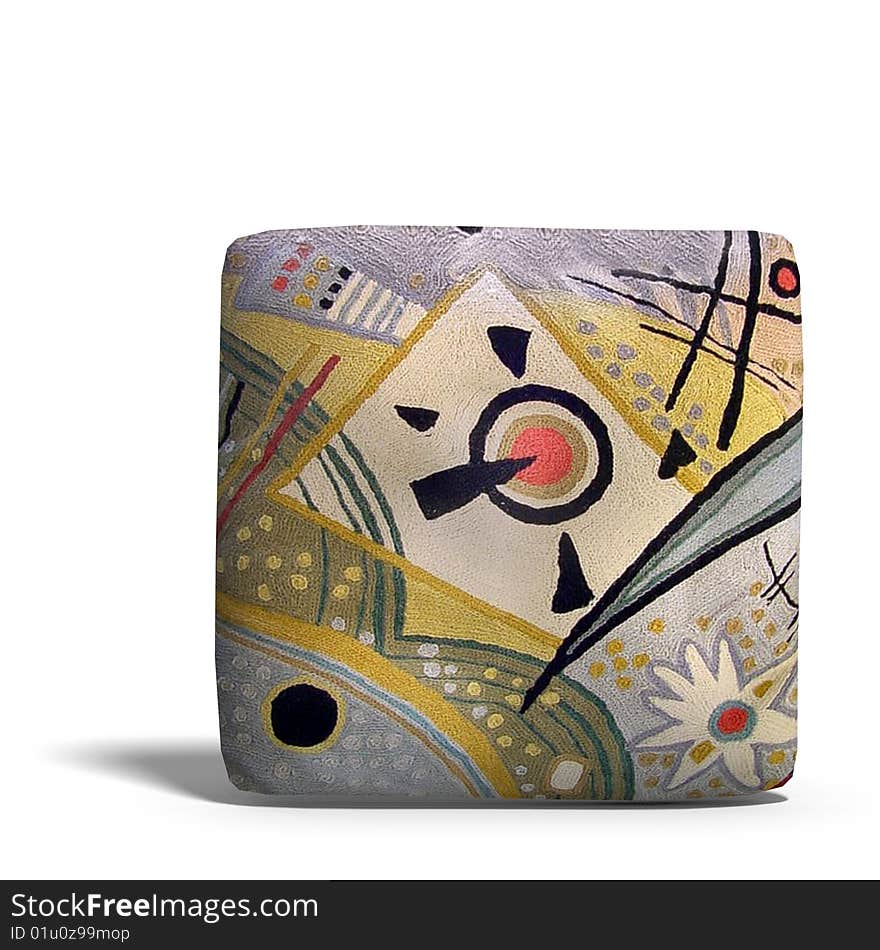 Pillow with retro design print