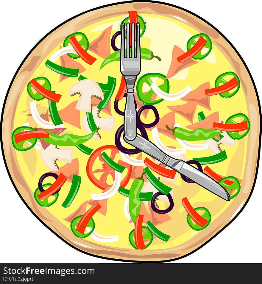 Pizza Eating Time Clock