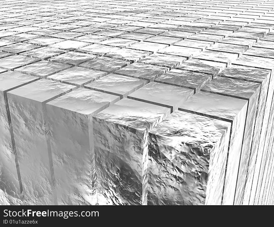 An array of rectangular blocks or bricks. An array of rectangular blocks or bricks