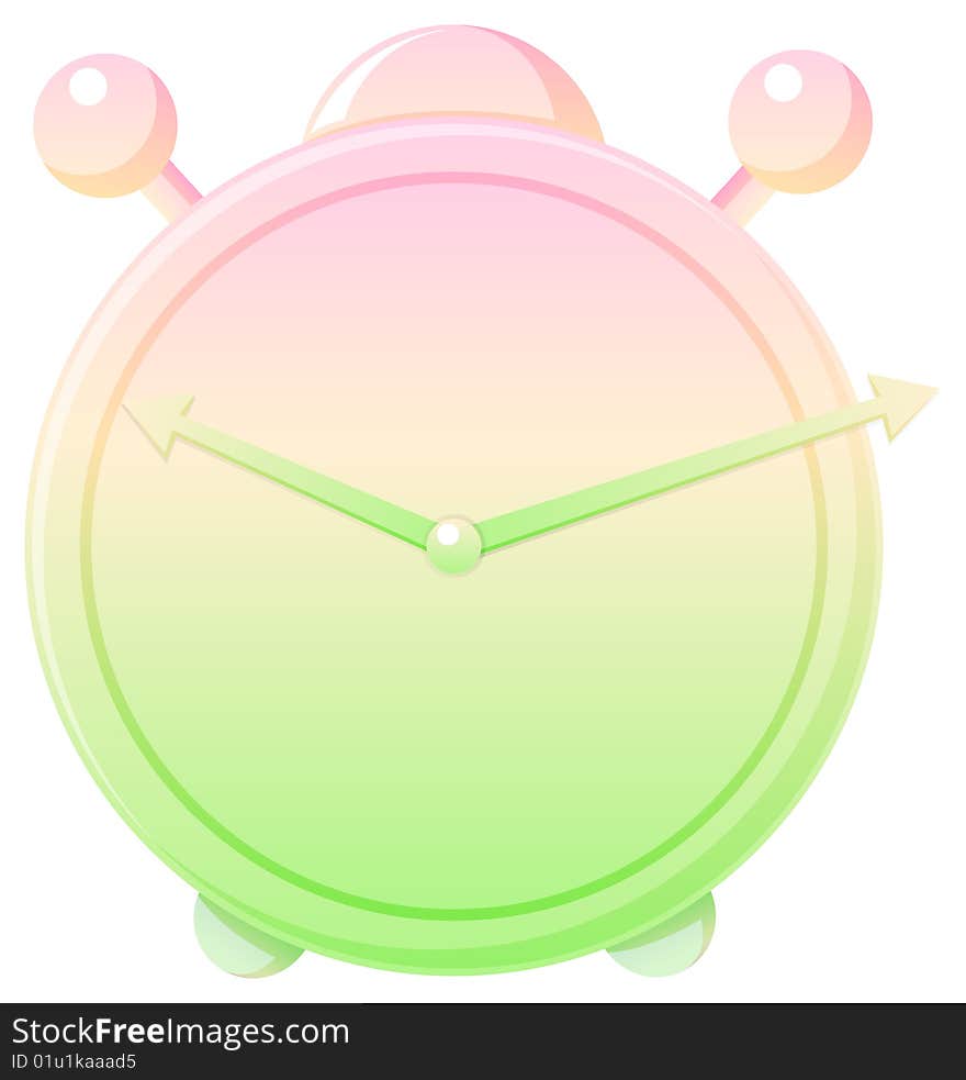 Alarm clock isolate on a white background