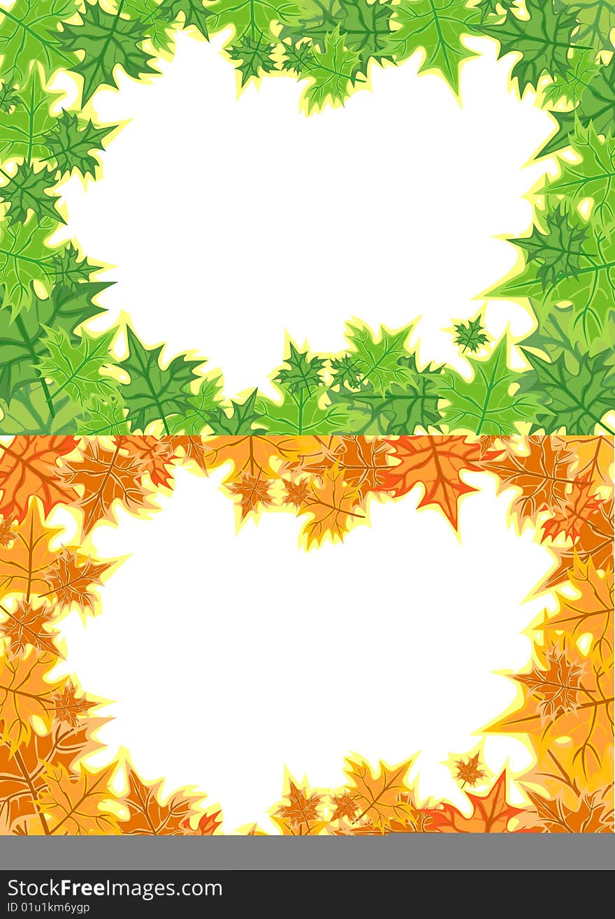 Frame Consisting Of Maple Leaves