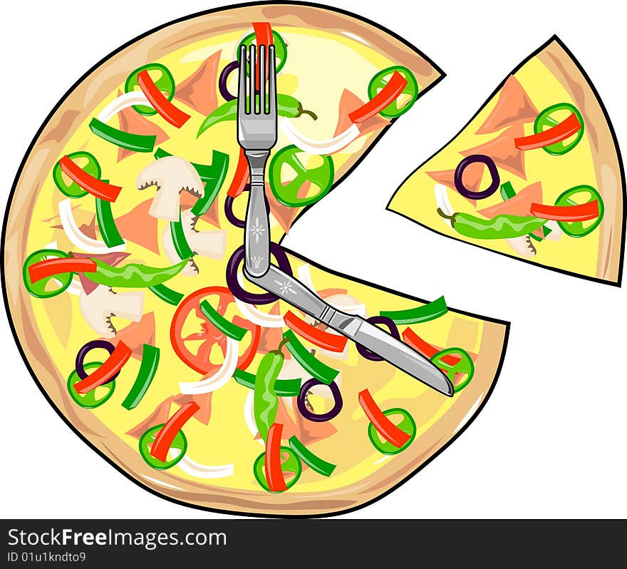 Pizza eating time clock