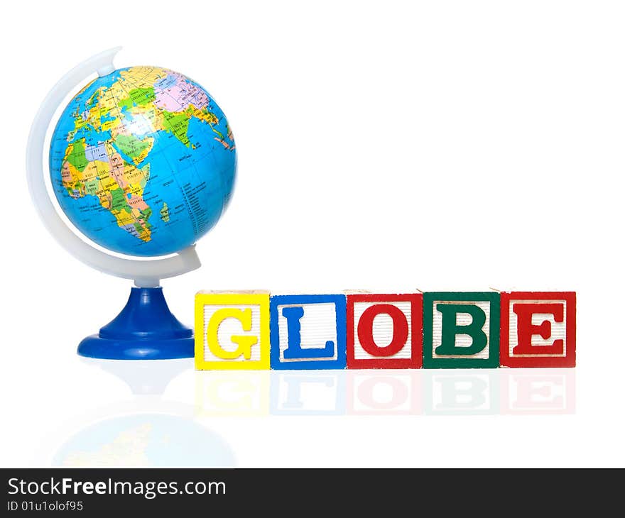 Wooden blocks - globe