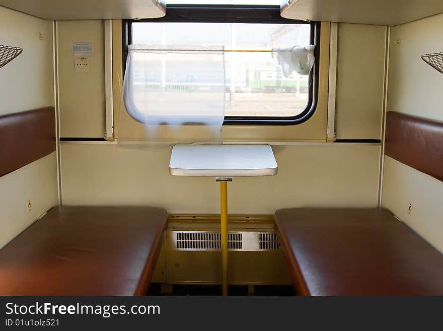 Inside railcar