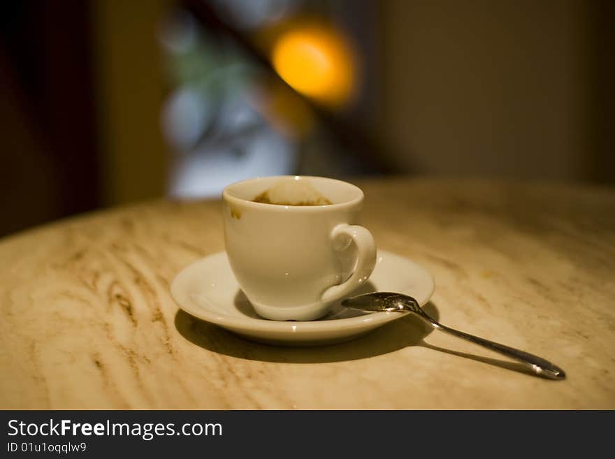 Cup Of Coffee With A Spoon