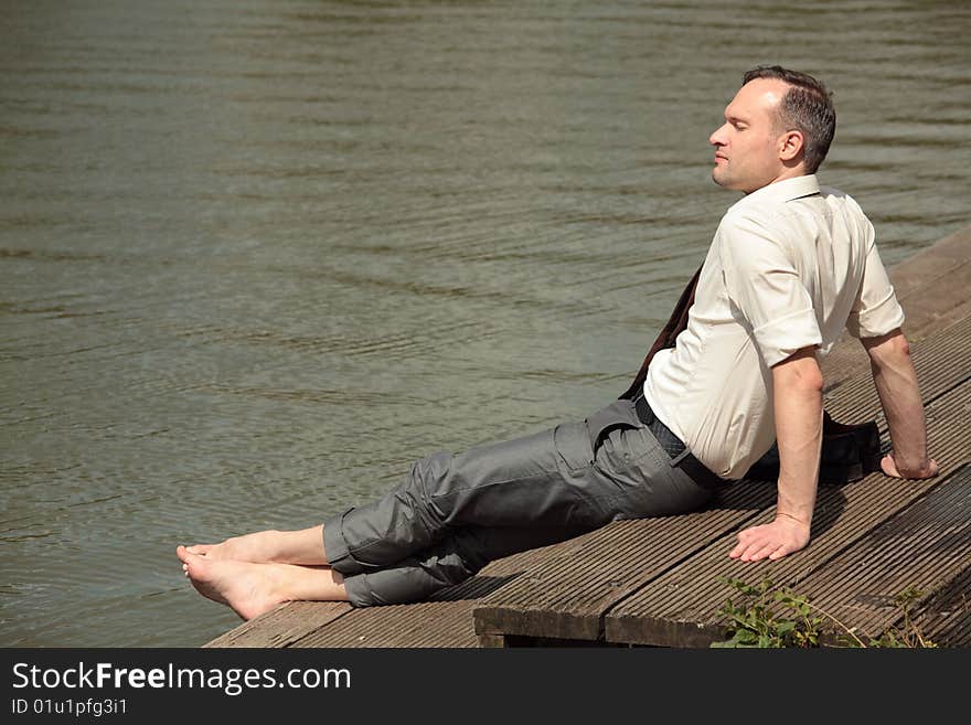 Relaxing on the pier