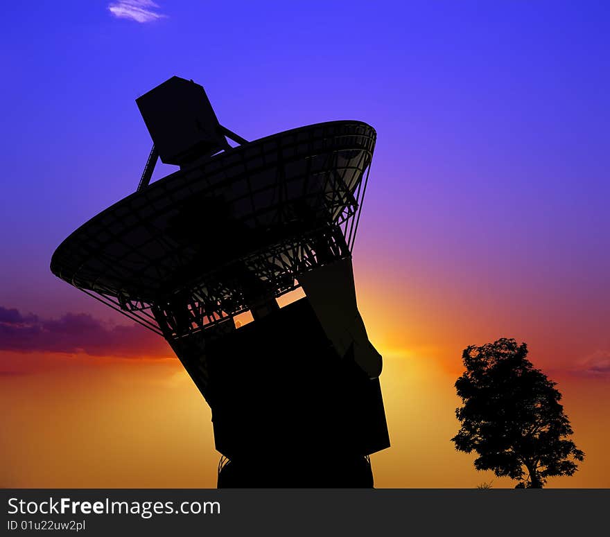 Radar on a background of the sky. Radar on a background of the sky