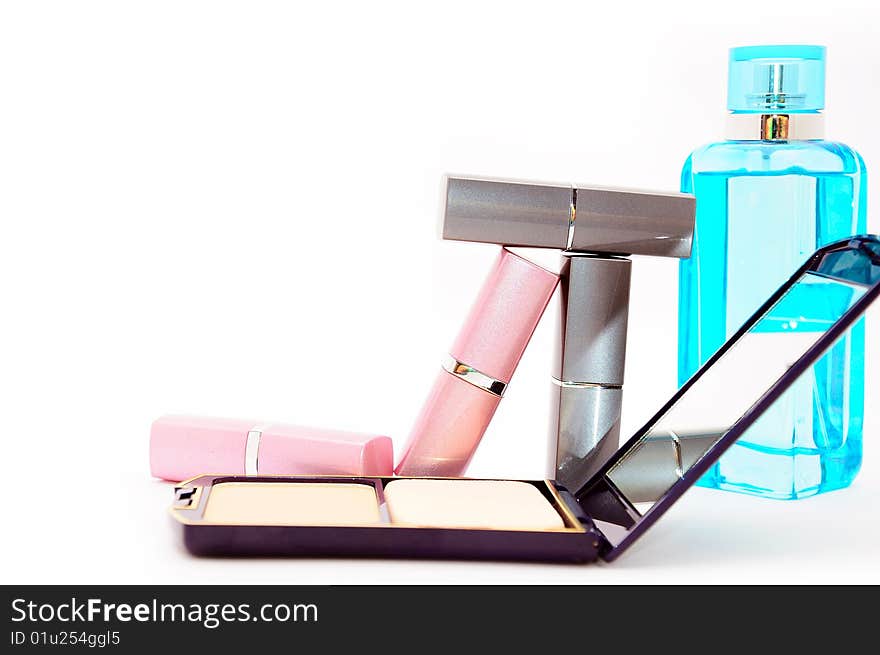 Make up tools on white background. Make up tools on white background