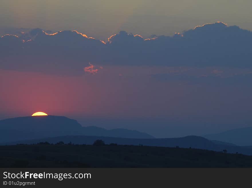 Sunset at Drakensberg South Africa