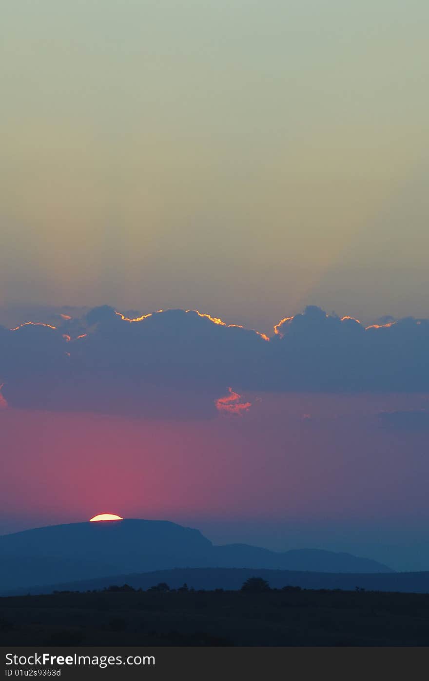 Sunset at Drakensberg South Africa