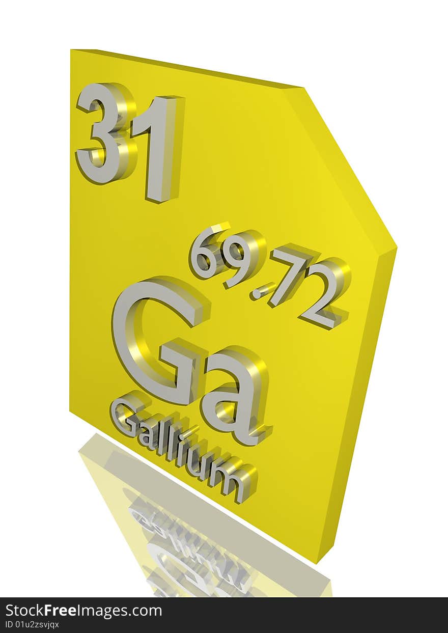 Gallium from the periodic table.