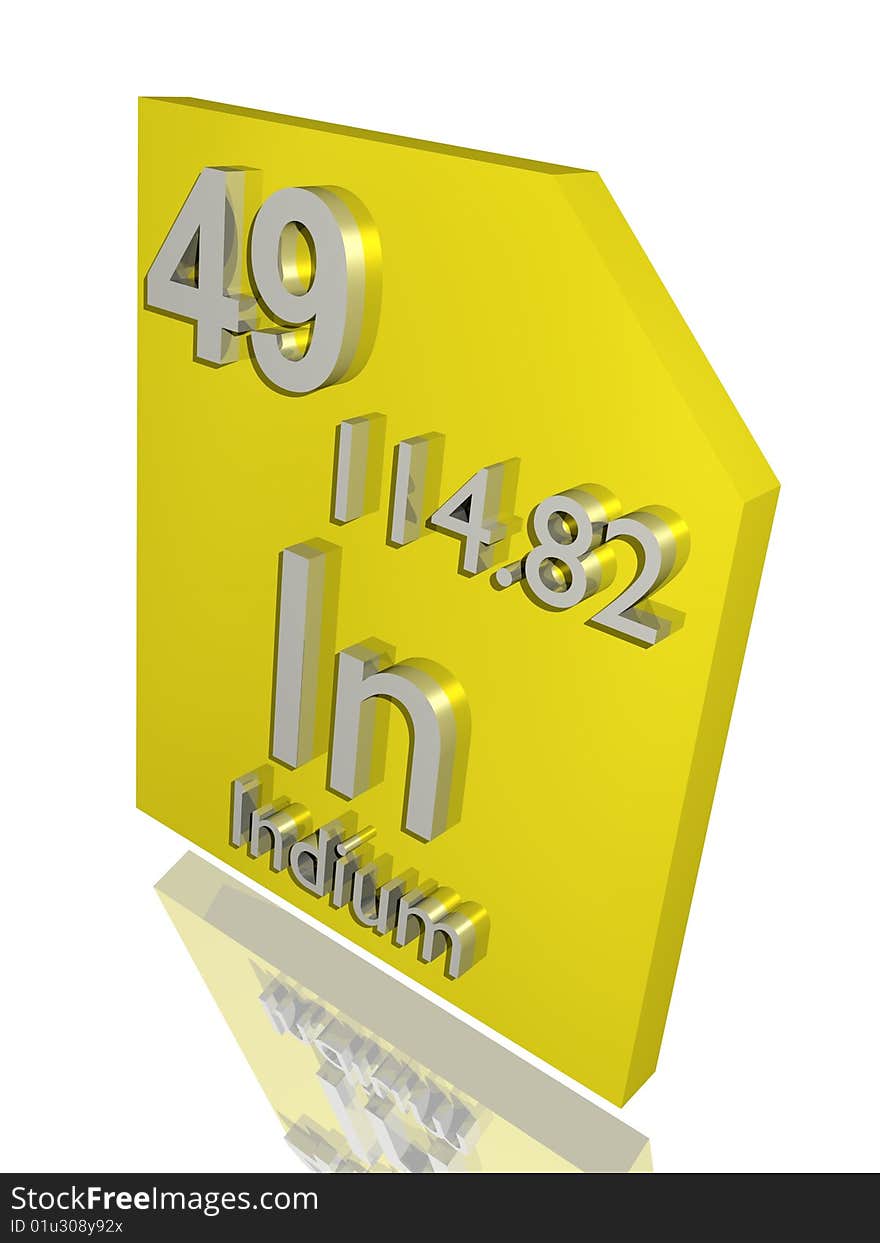 Indium from the periodic table.