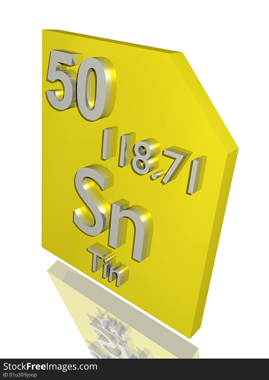 Tin from the periodic table.