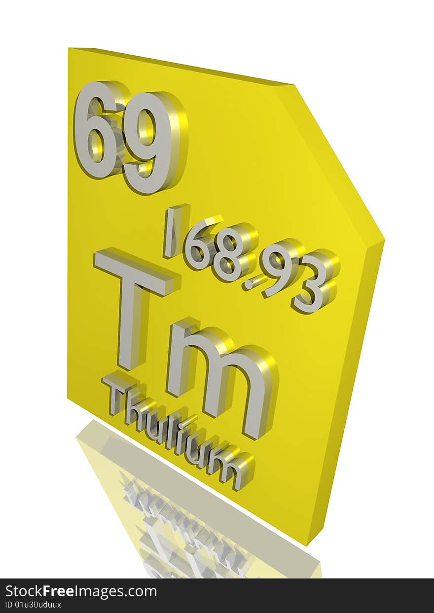 Thulium from the periodic table.