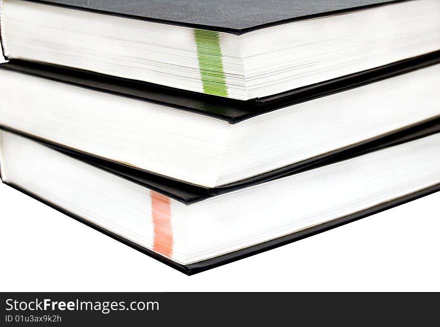 Stack of books. Isolated on white background.