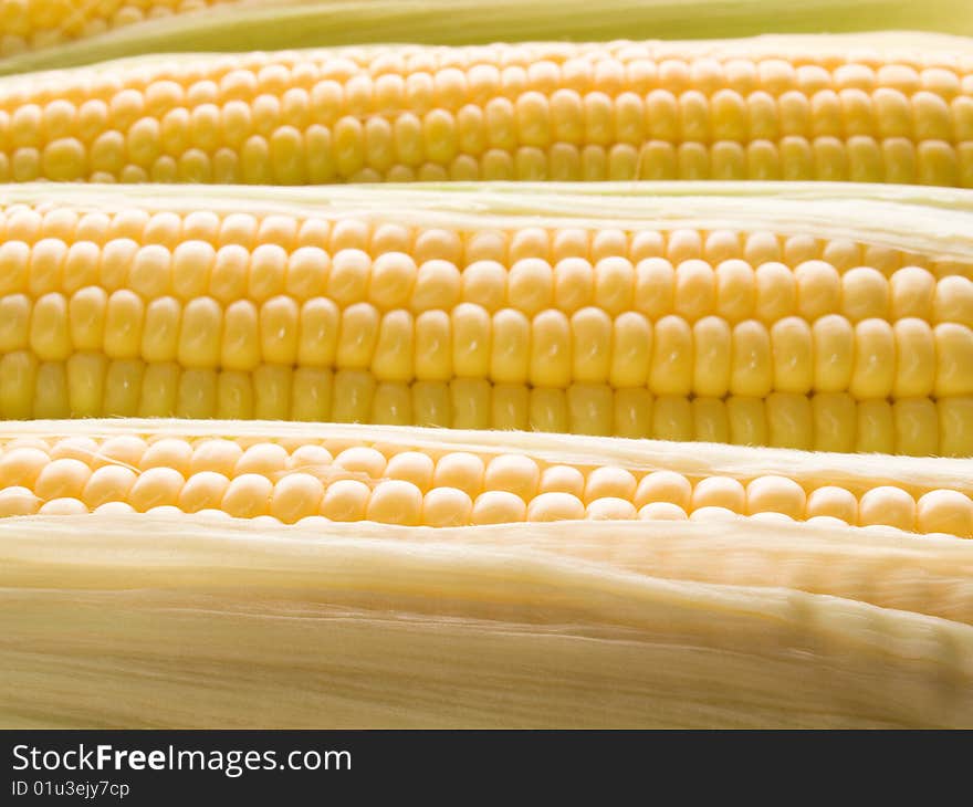 Raw yellow corn closeup background. Raw yellow corn closeup background.