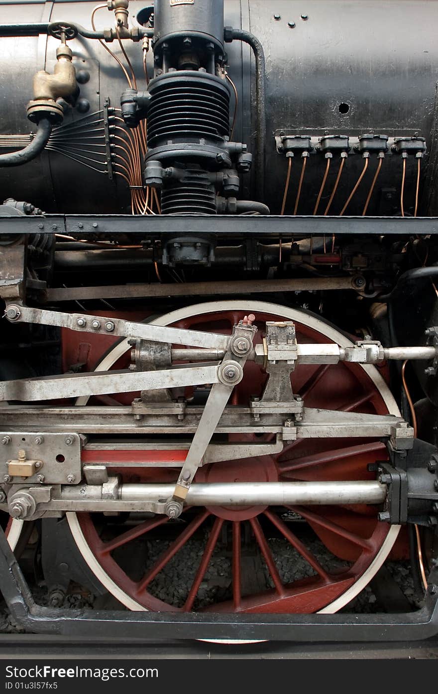 Old locomotive exposed in the Museo della Scienza e della Tecnica in Milan, Italy. Old locomotive exposed in the Museo della Scienza e della Tecnica in Milan, Italy