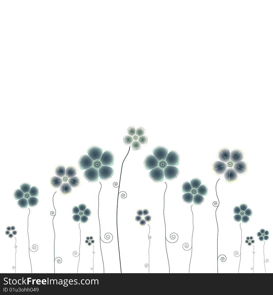 Abstract floral background with place for your text