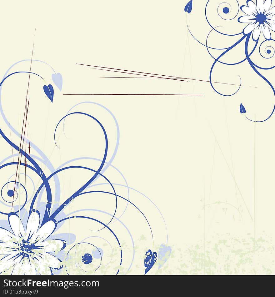 Abstract floral background with place for your text