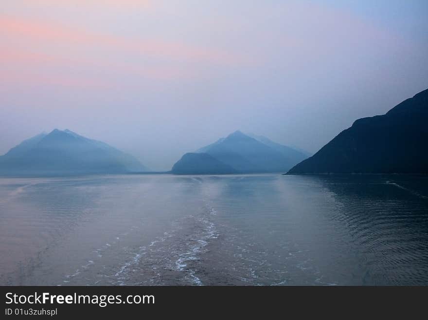 View of Icy Strait, Alaska