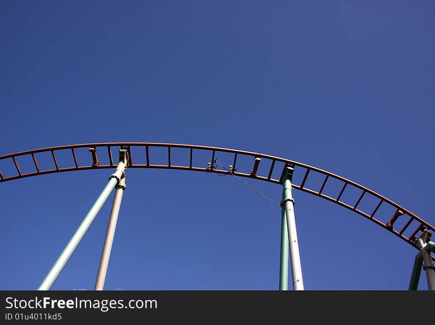 Roller Coaster Rail Construction in leisure park