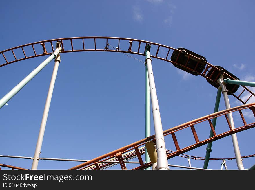 Roller Coaster Rail Construction in leisure park