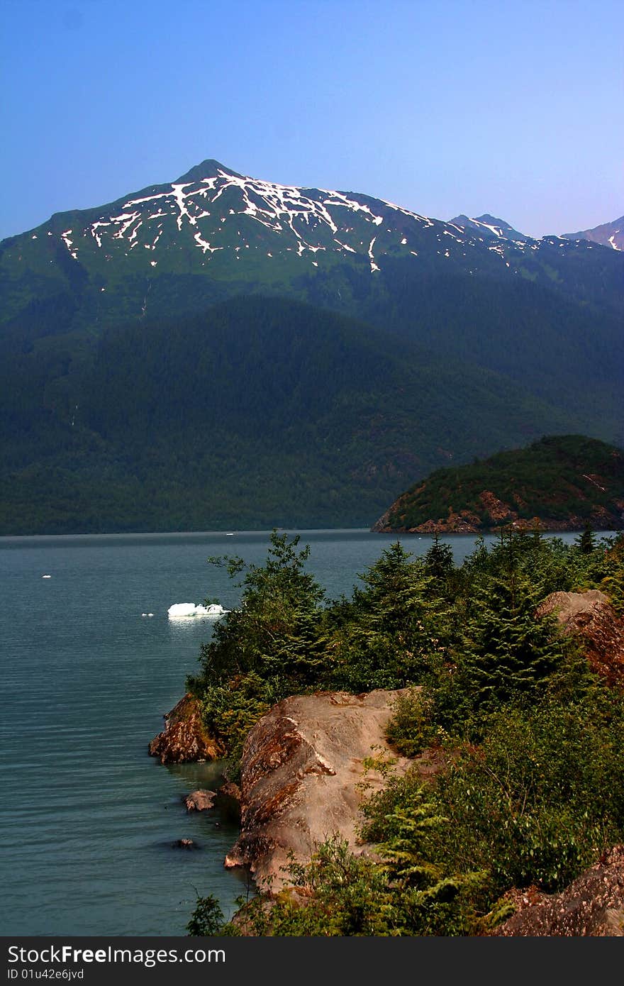 Mendenhall lake in Tongass National Forest