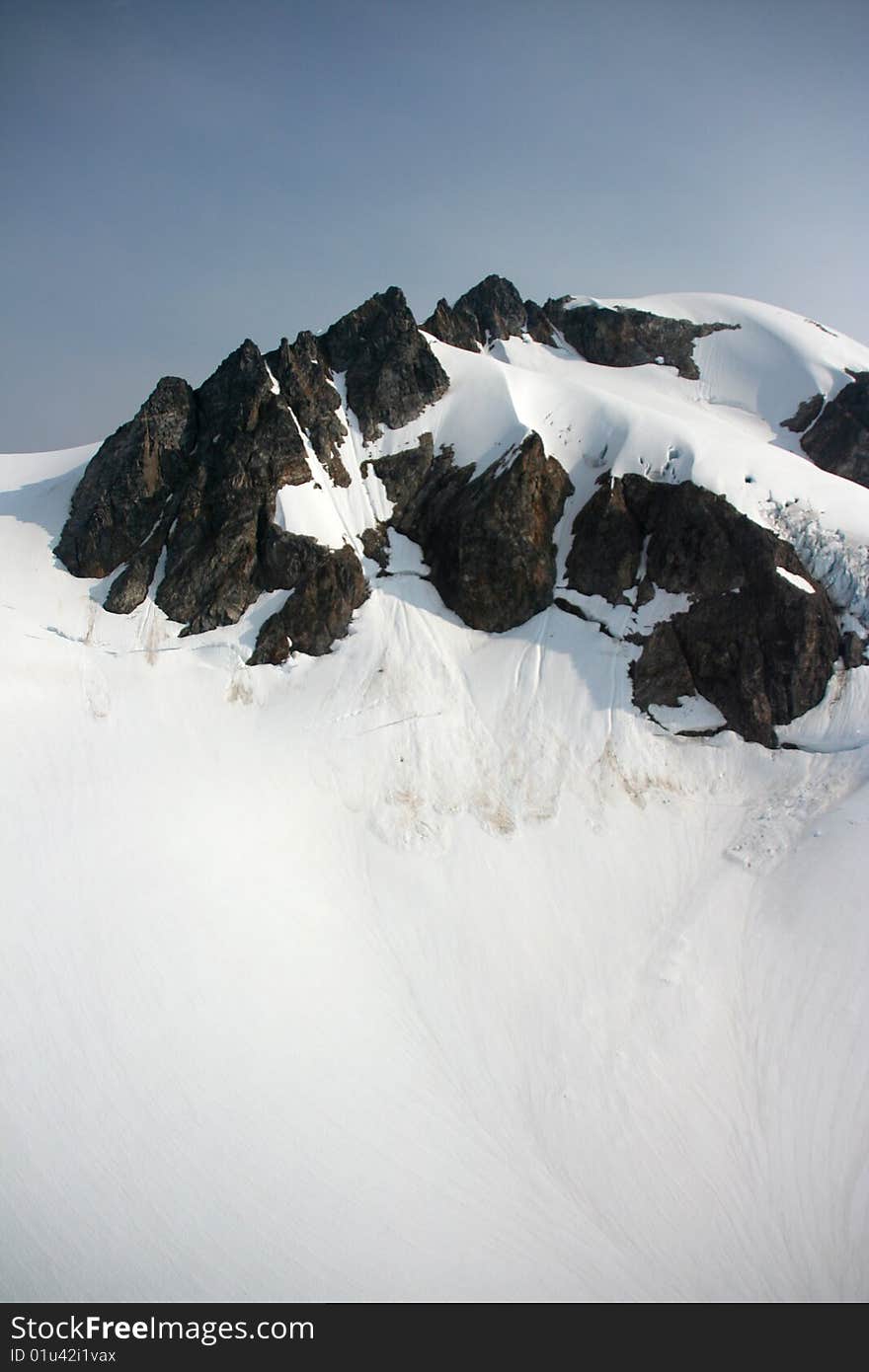 Denver Glacier, aerial view