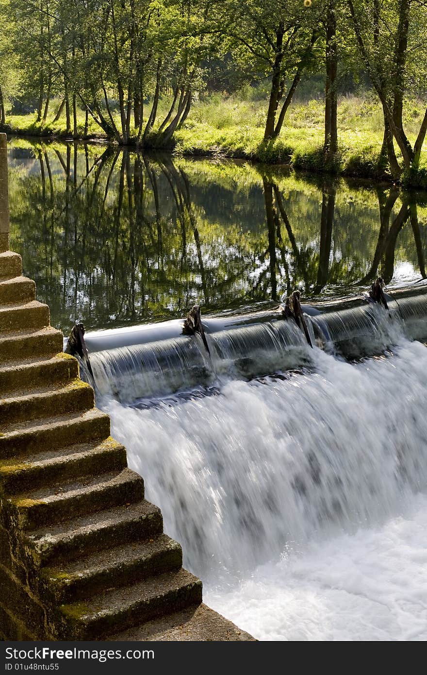 Waterfalls on a river