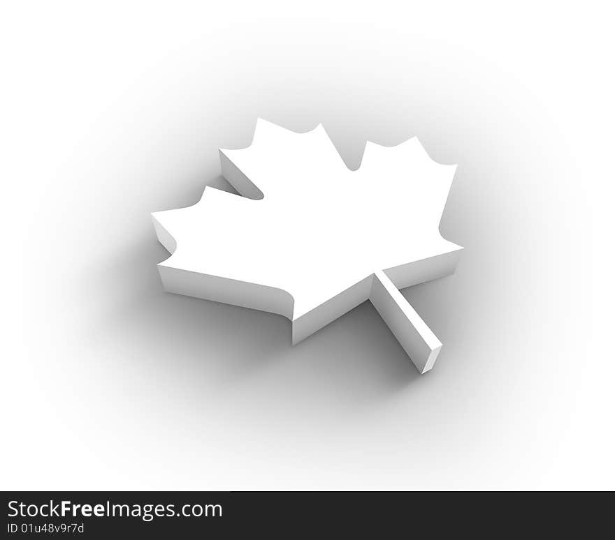 3d blank maple leaf