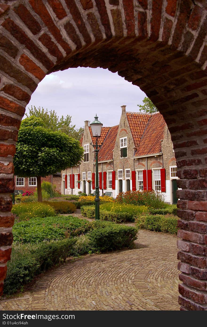 Houses in the “Heilige geest hofje”, (holy spirit courtyard)