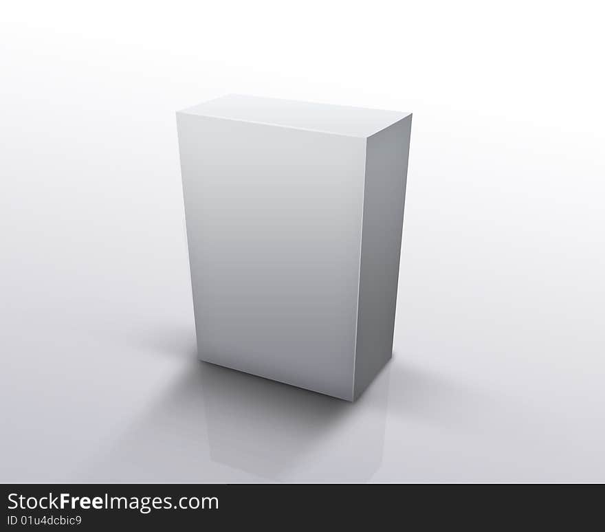 Beautiful Gray box isolated on white background