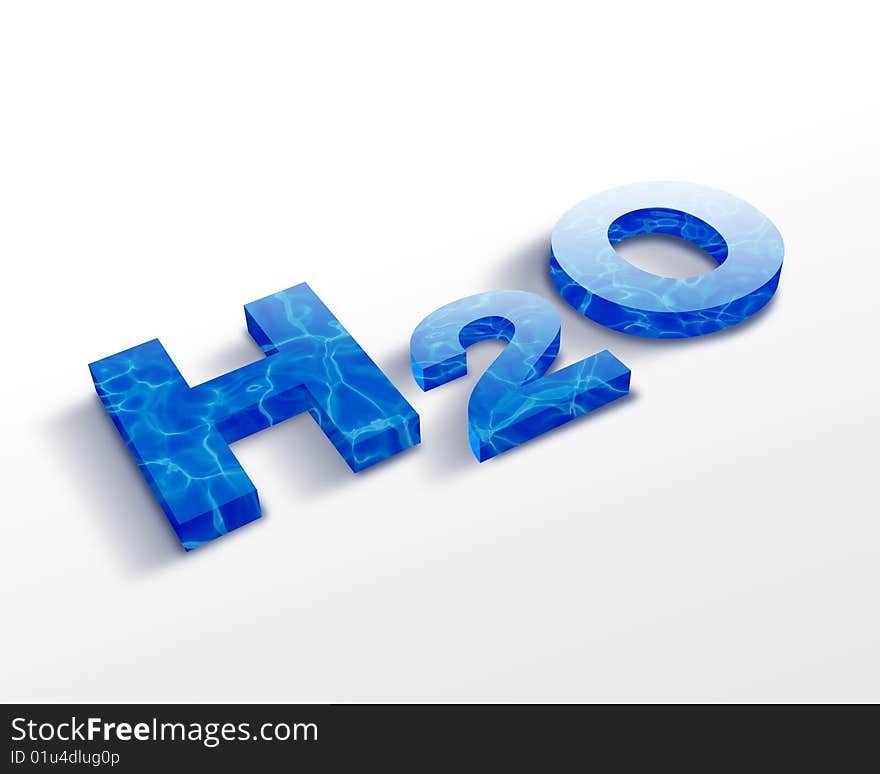 Beautiful blue 3d Water Symbol