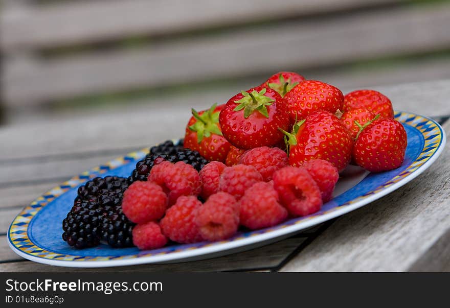 Strawberries & Raspberries Food