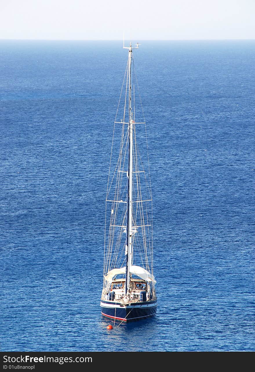 Luxury yacht sailing at Protaras area in Cyprus