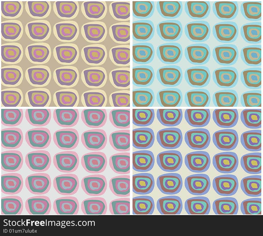 Abstract illustration of the different seamless circle background. Abstract illustration of the different seamless circle background