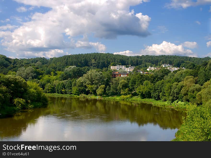 View of Vingio Parkas in Vilnius - capital of Lithuania