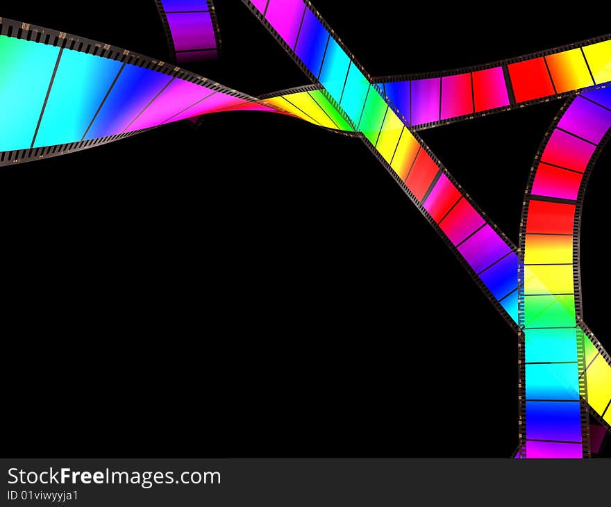 3d Rainbow Lent Strip Color Background