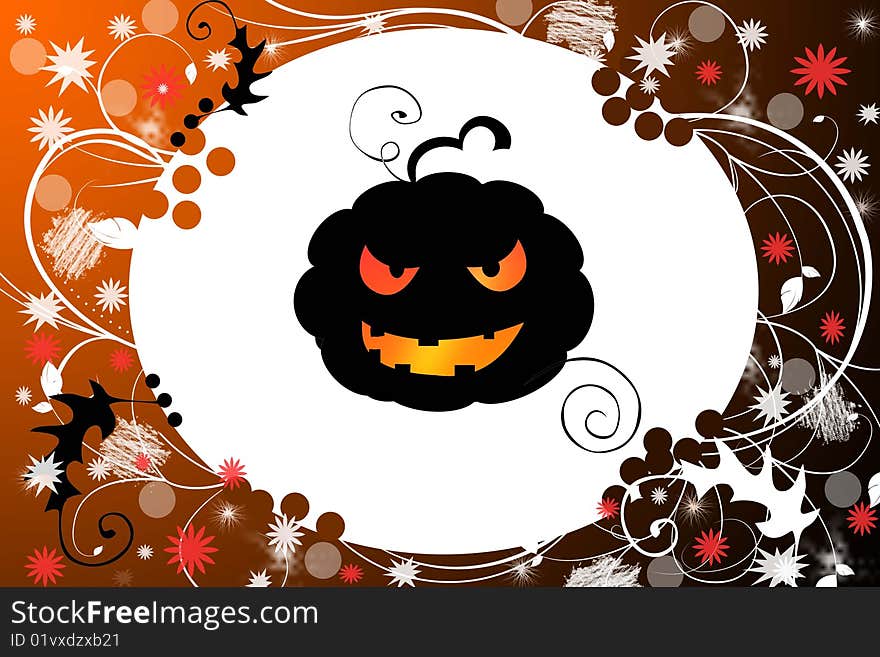 Halloween colored stylish illustration