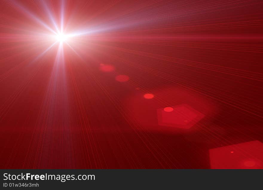 Red lens flare with perfect quality. Red lens flare with perfect quality