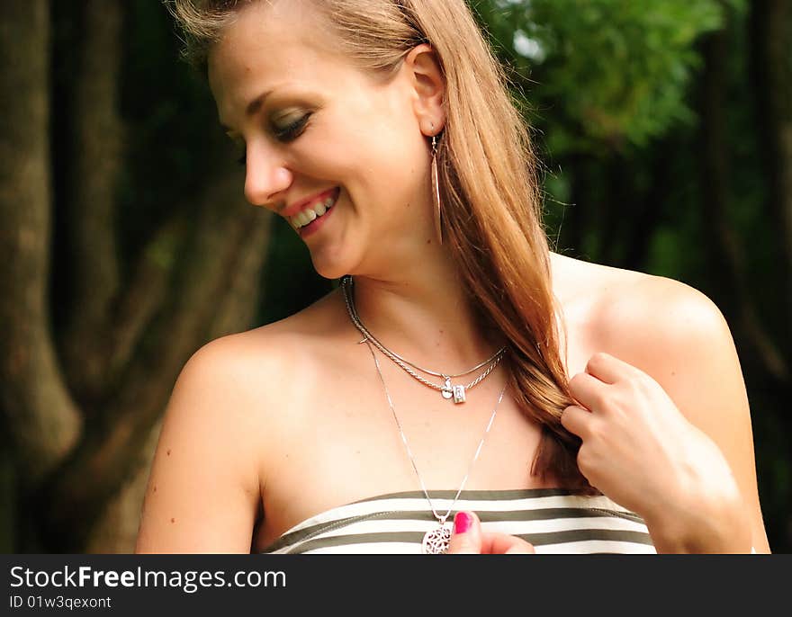 Girl Playing With Hair