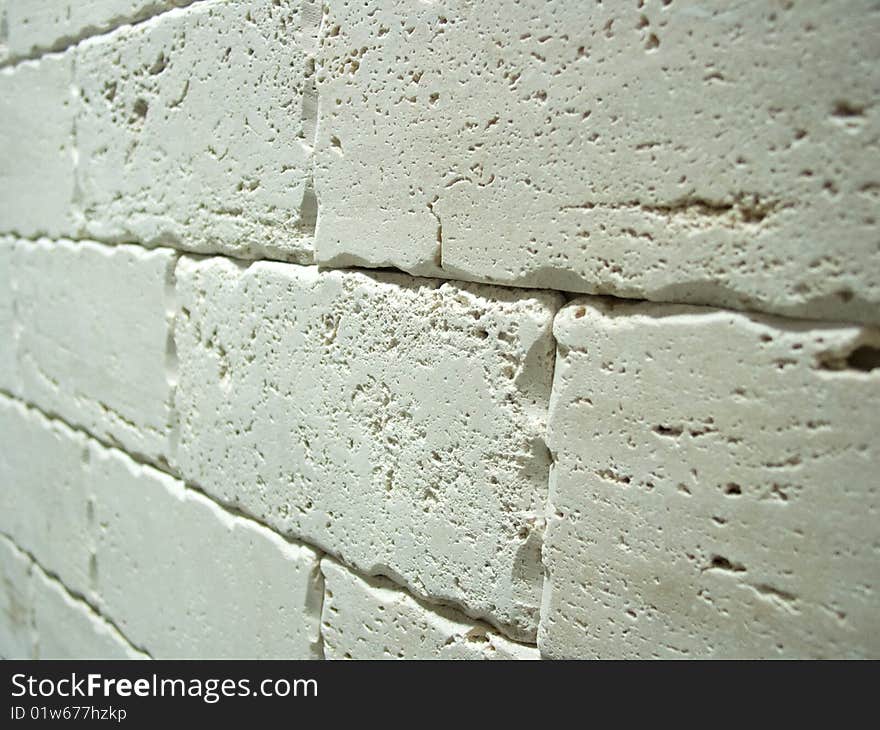 Close-up for travertine stone brick