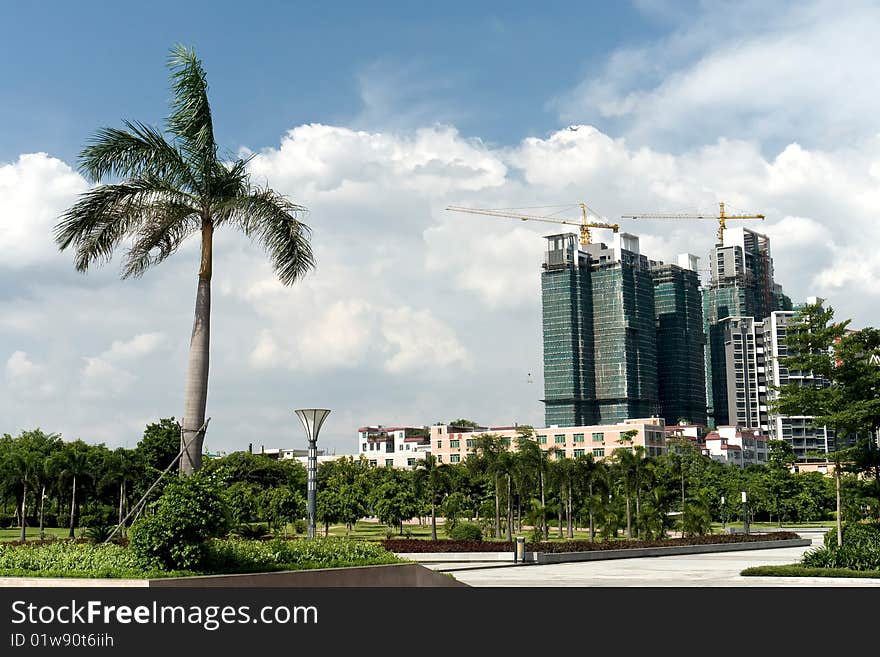 A pleasant summer day in city,Canton,China. A pleasant summer day in city,Canton,China