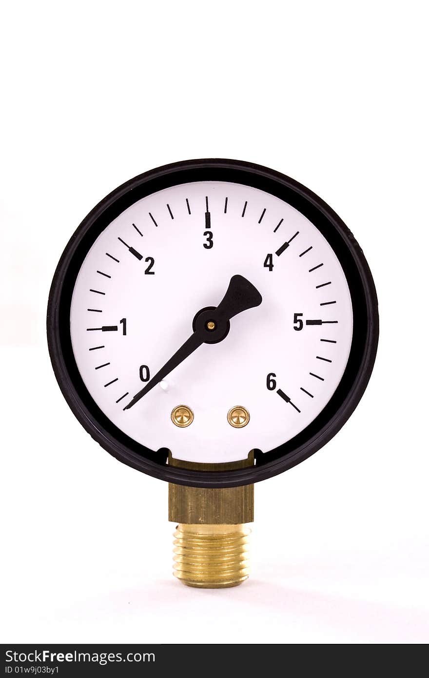 Manometer isolated on white background